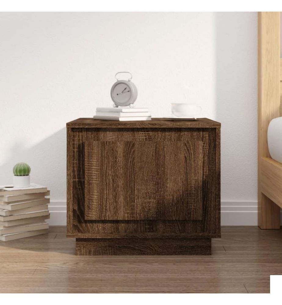 Table basse chêne marron 51x50x44 cm bois d'ingénierie