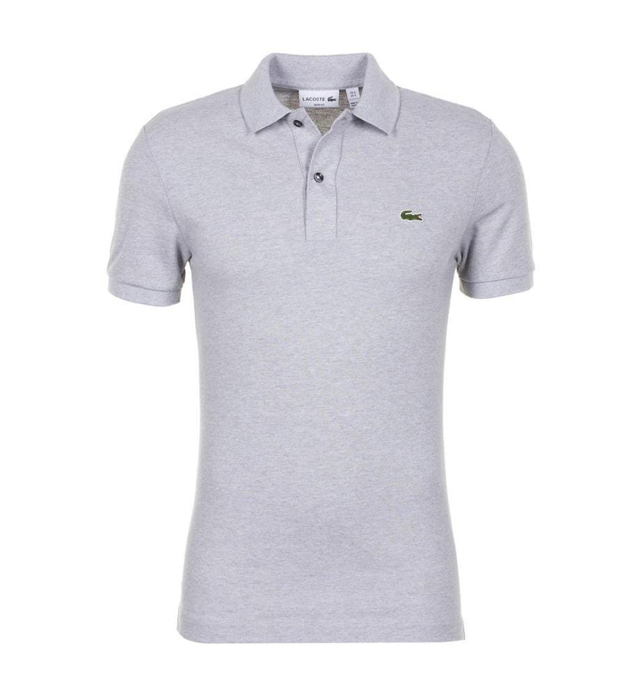 Polo Slim Fit coton piqué Homme - Gris Clair
