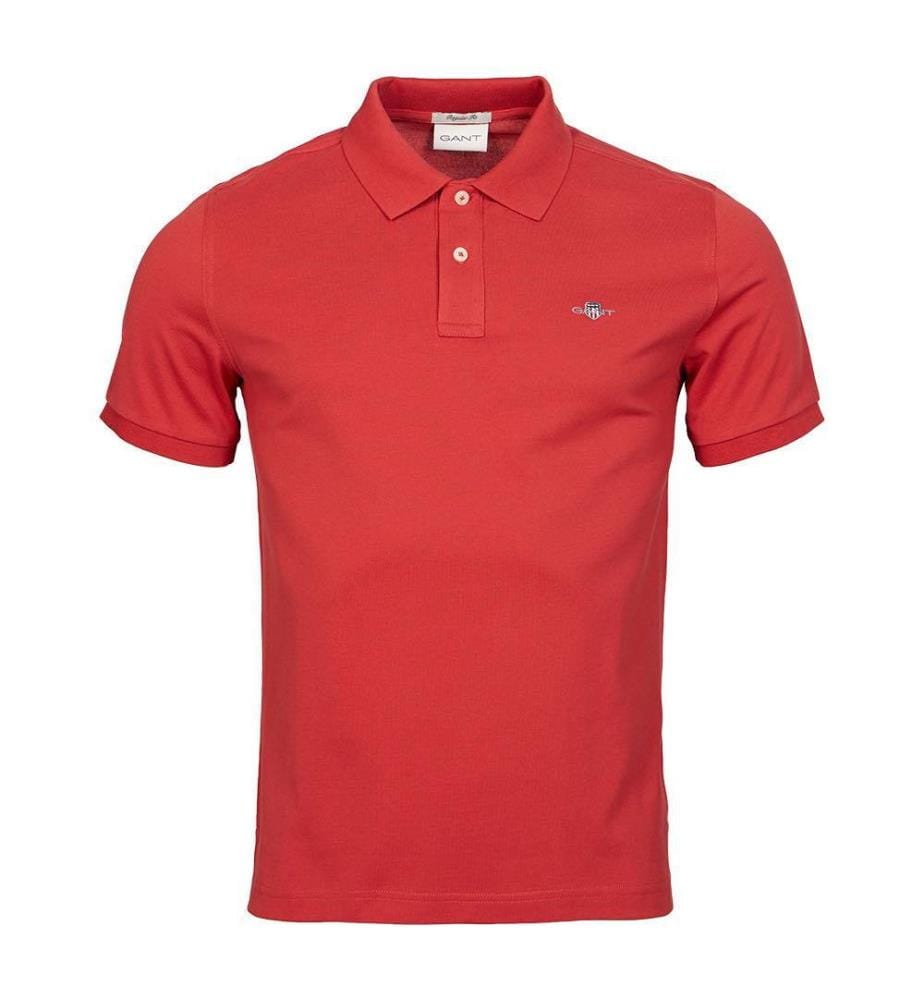 Polo en piqué Shield Regular Fit - Rouge brique
