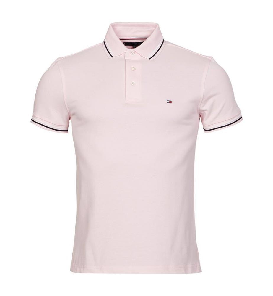 Polo saisonnier Slim Fit à pointes - Rose clair