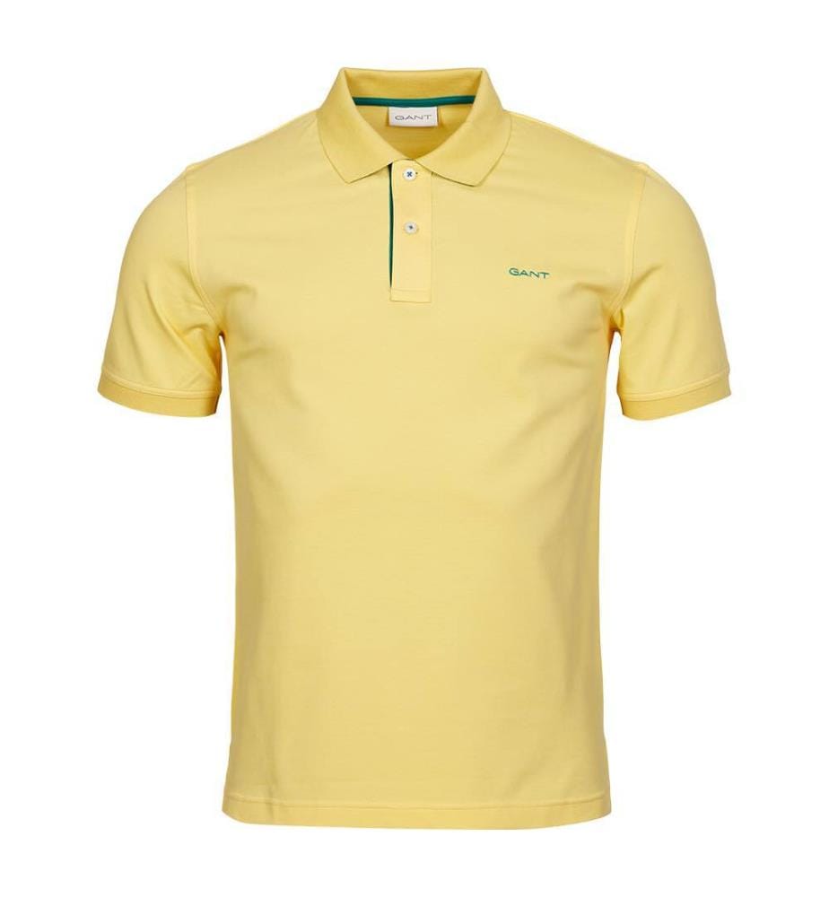 Polo en piqué Regular Fit contrastée - Banana Yellow