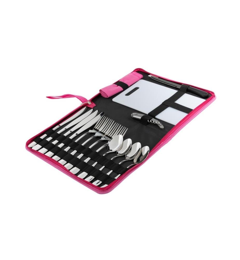 KOOR - Kits de couverts de camping 4 personnes, Rosa