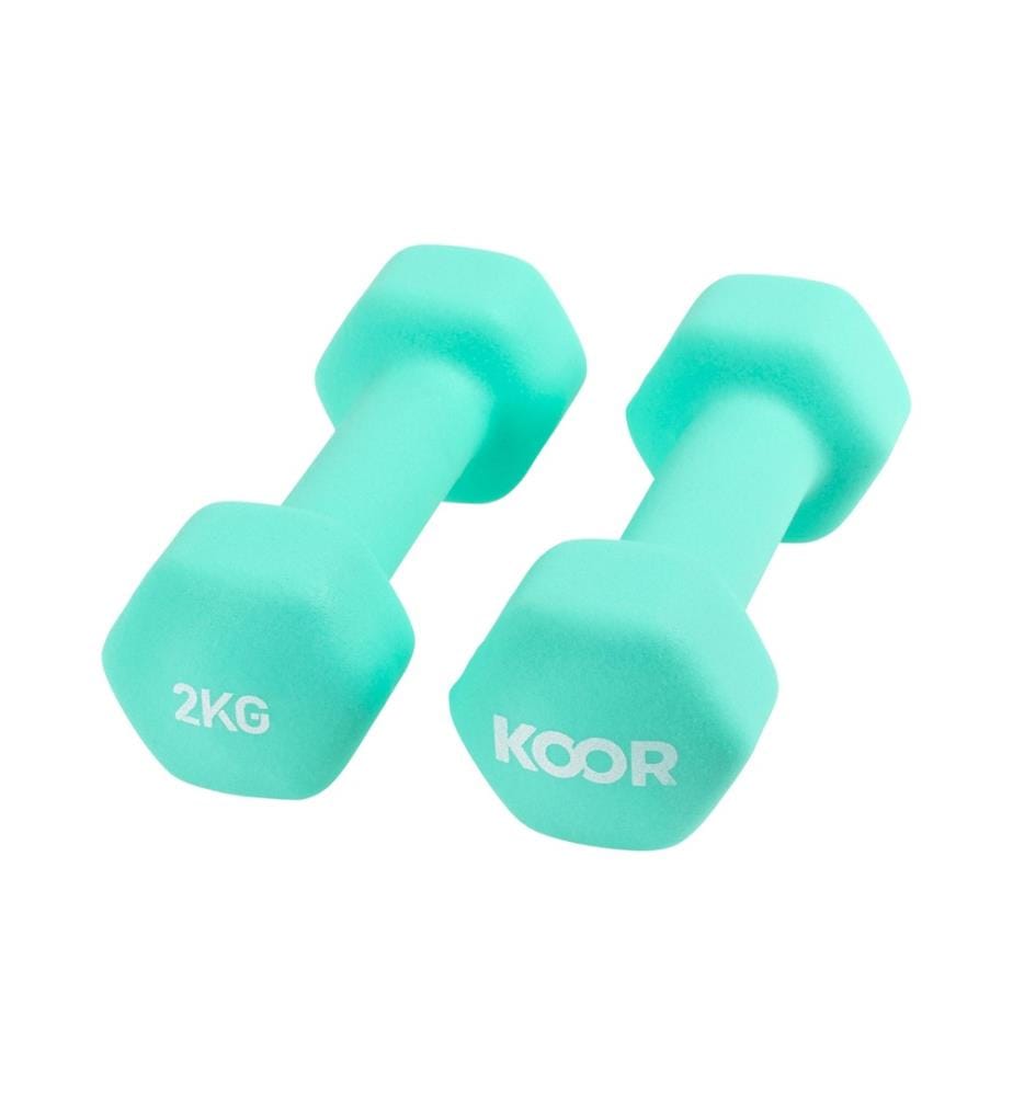 KOOR - Set dhaltères courts 2 kg, Mint