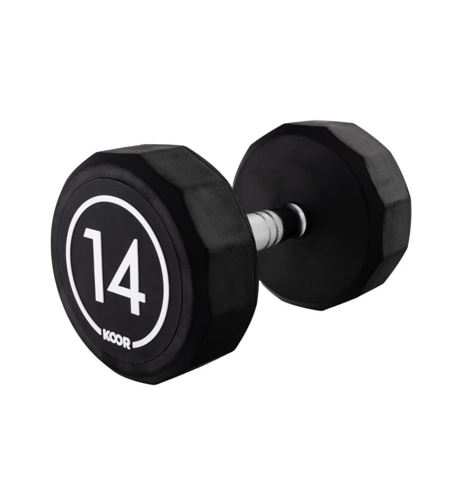 KOOR - Haltère courte 14 kg, Noir