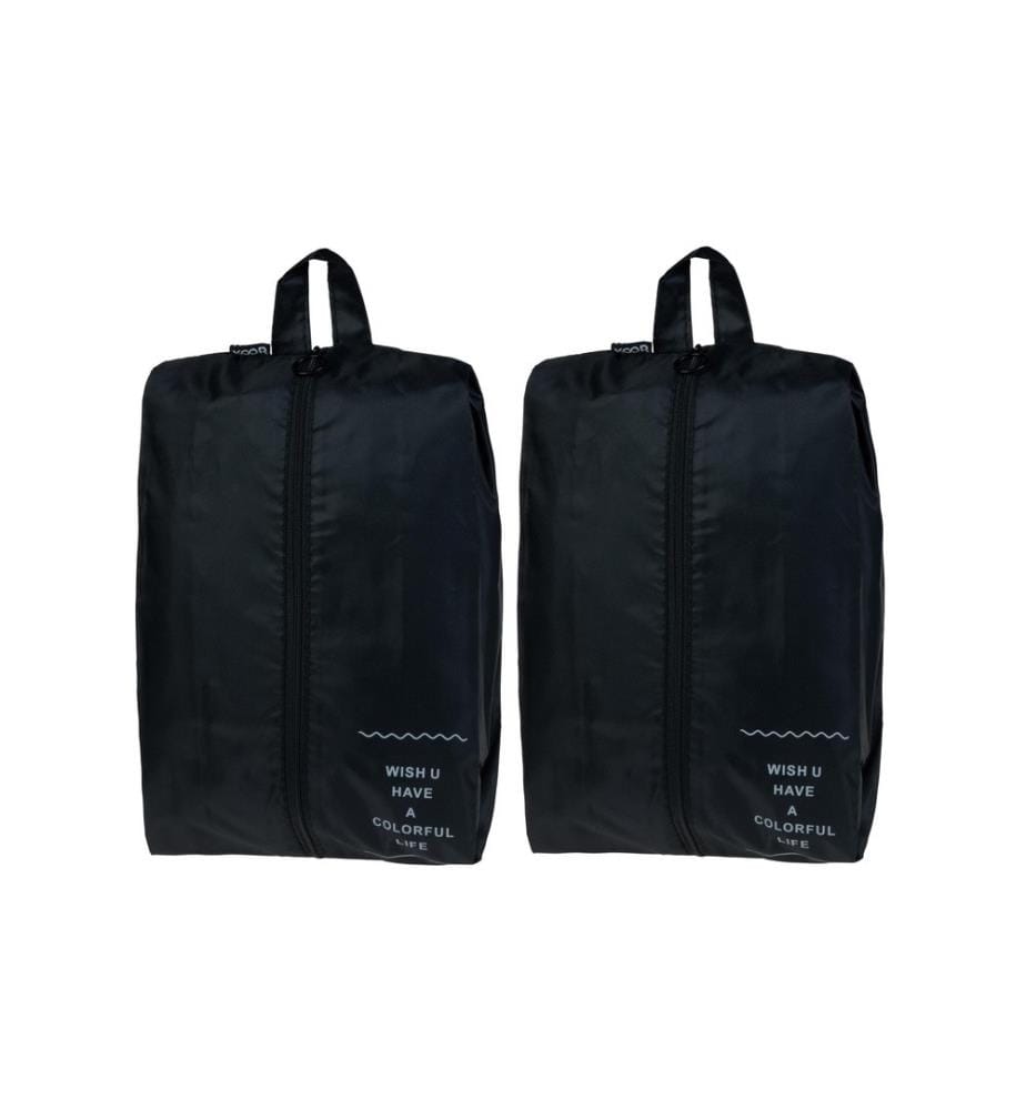 KOOR - Sac à chaussures Reesa, pack de 2, noir