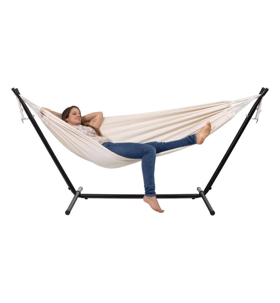 KOOR - Hamac double Nuvola avec support, blanc