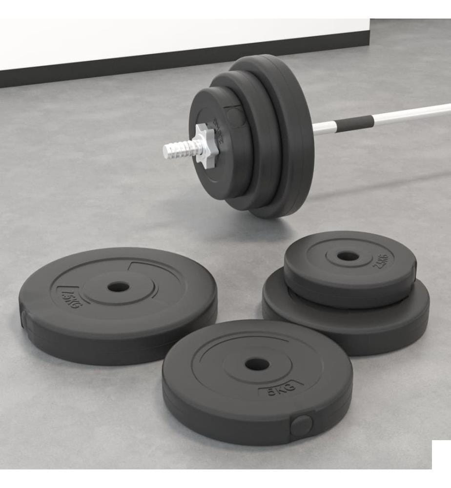 Plaques de poids 6 pcs 30 kg Béton