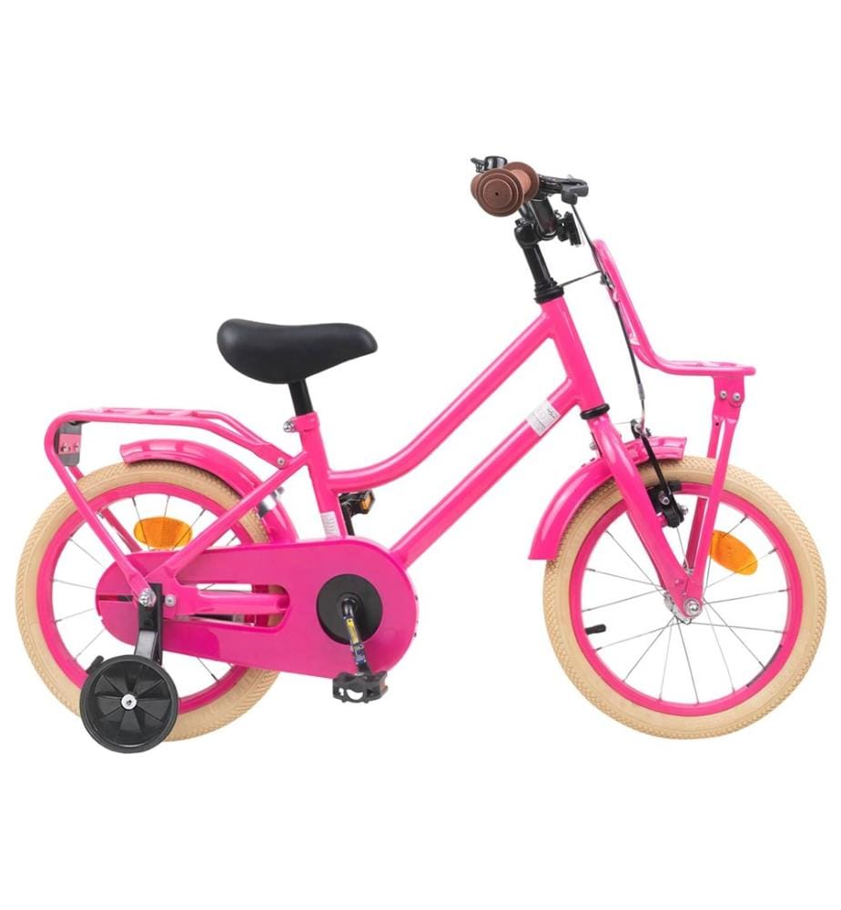 Vélo pour Enfants 14 Pouces pour les 3-5 ans Rose foncé