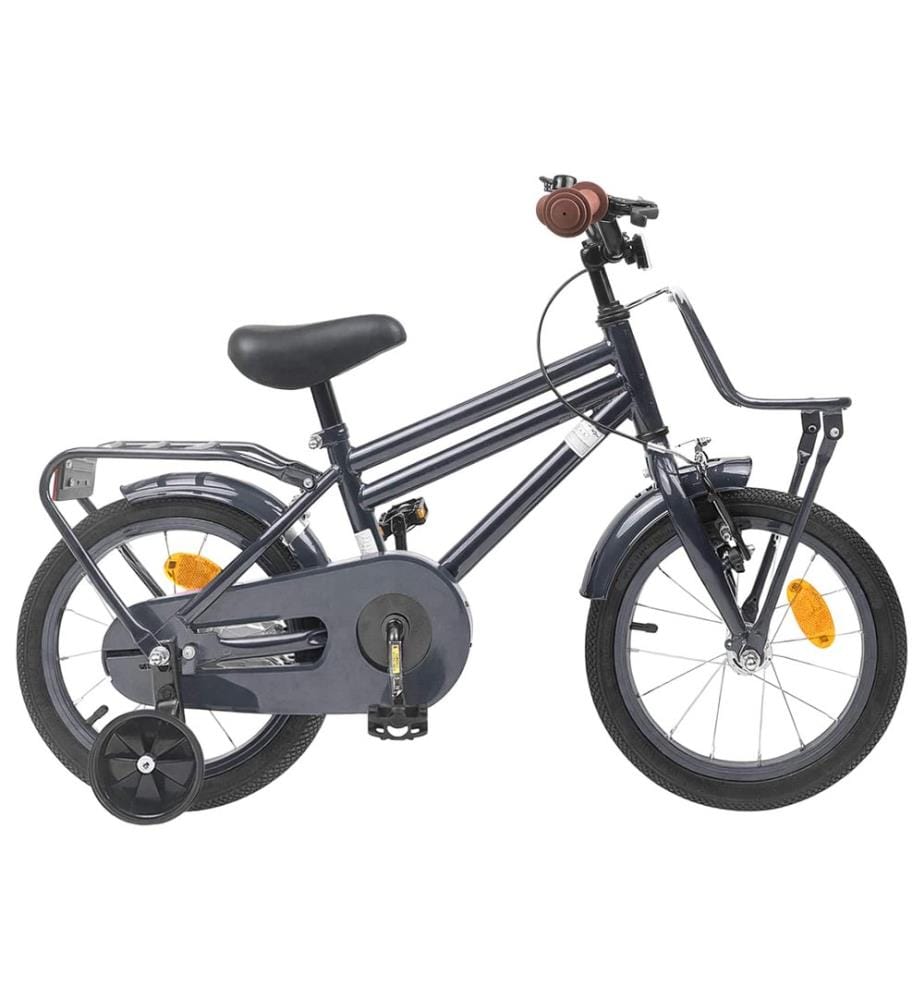 Vélo pour Enfants 14 Pouces pour les 3-5 ans Gris foncé