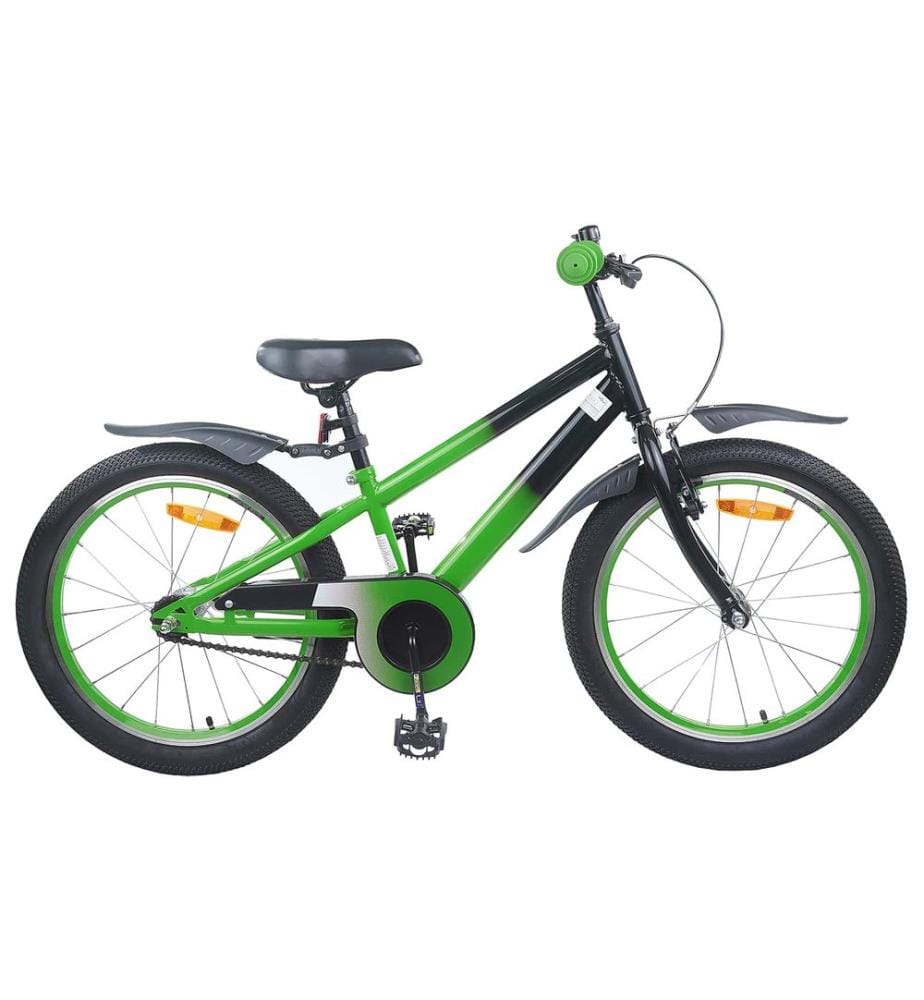 Vélo pour Enfants 18 Pouces pour les 5-7 ans Vert Noir