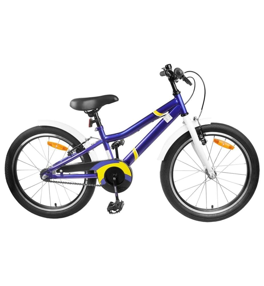 Vélo pour Enfants 18 Pouces pour les 5-7 ans Bleu blanc