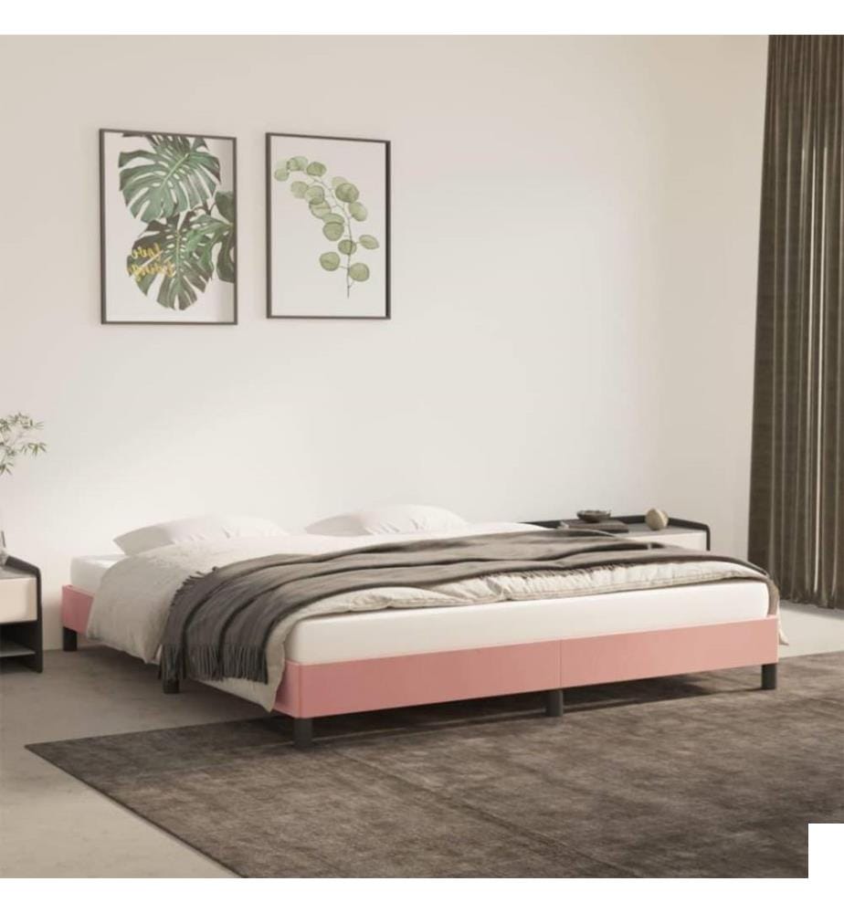 Cadre de lit Rose 180x200 cm Velours