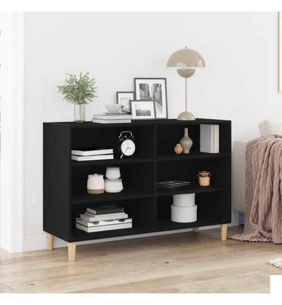 Buffet Chêne noir 103,5 x 35 x 70 cm Bois d'ingénierie