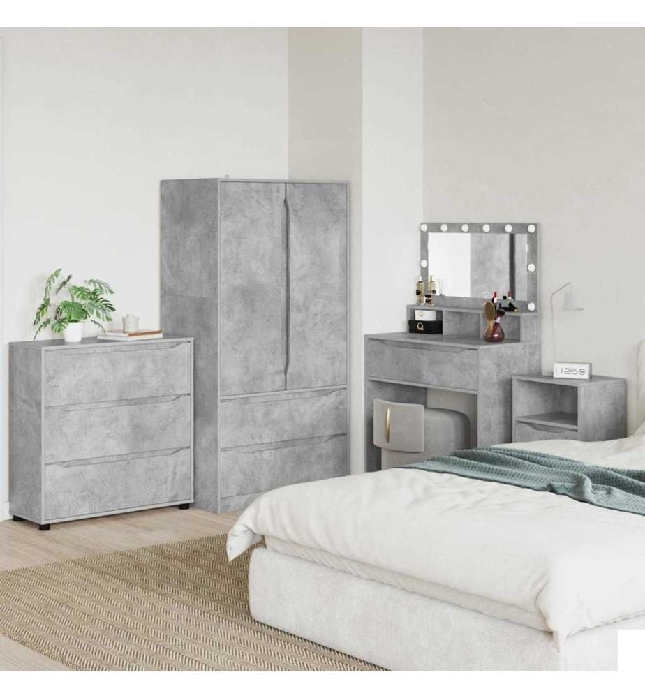 Armoire de rangement Gris béton 80 x 31 x 81 cm