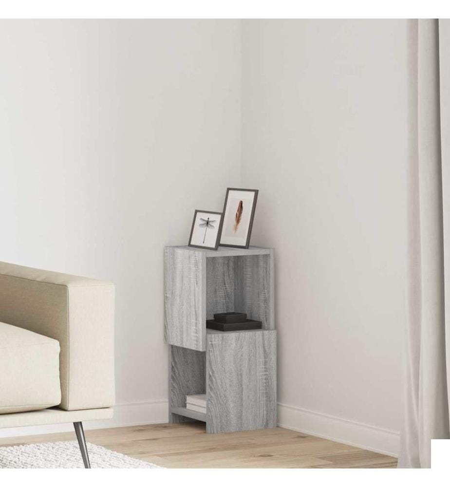 Meuble d'angle Gris Sonoma 25,5x25x55cm Bois d'ingénierie