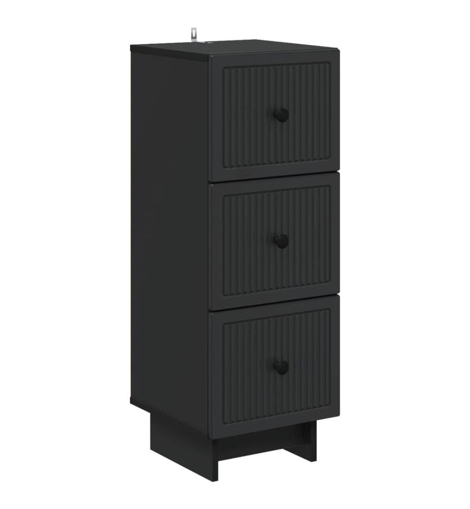 Armoire à tiroirs Noir 33 x 34,5 x 90 cm Bois d'ingénierie