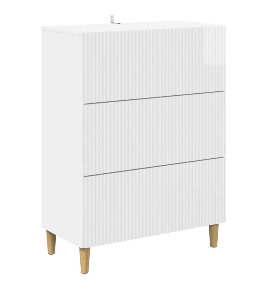 Armoire à tiroirs Blanc brillant 66 x 34,5 x 90 cm