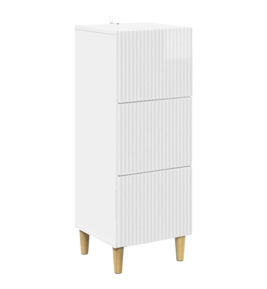 Armoire à tiroirs Blanc brillant 33 x 34,5 x 90 cm