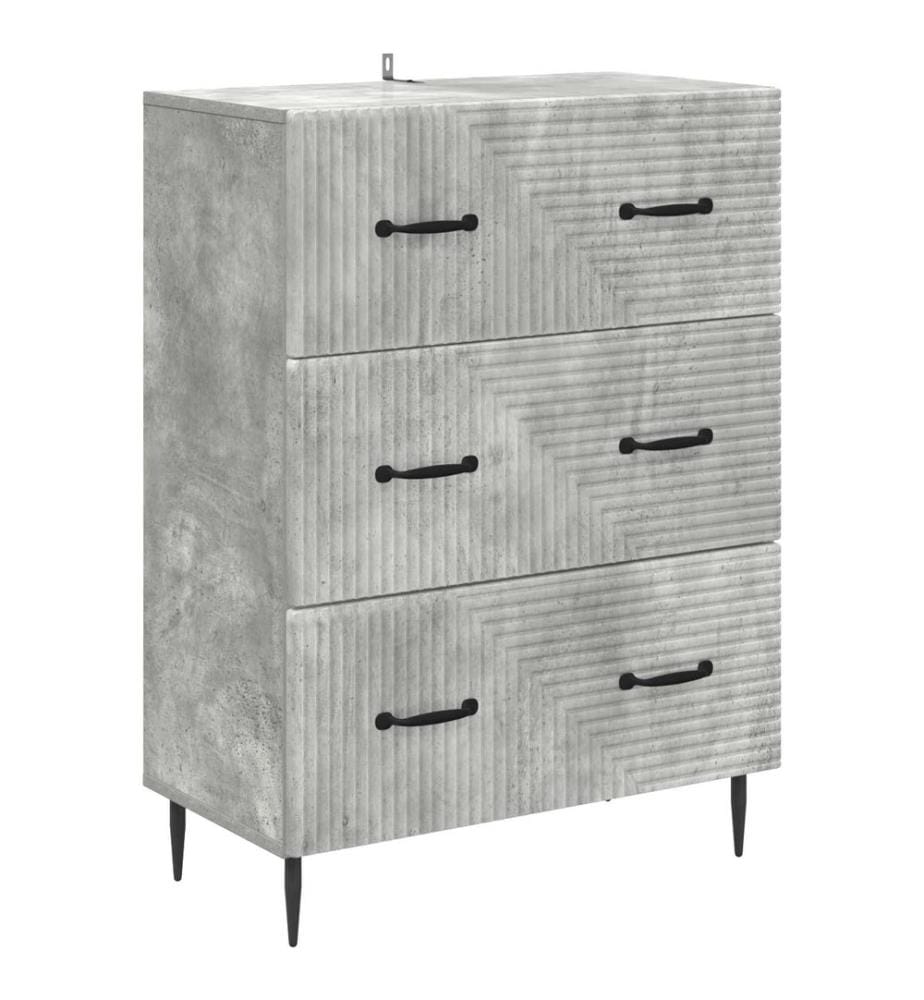 Armoire à tiroirs Gris béton 66 x 34,5 x 89,5 cm