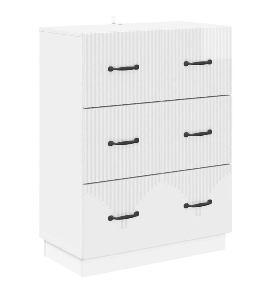 Armoire à tiroirs Blanc brillant 66 x 34,5 x 87 cm