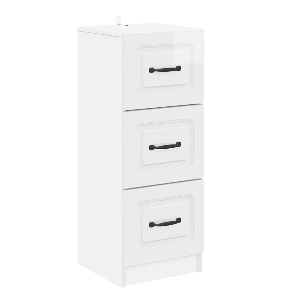 Armoire à tiroirs Blanc brillant 33 x 34,5 x 87 cm