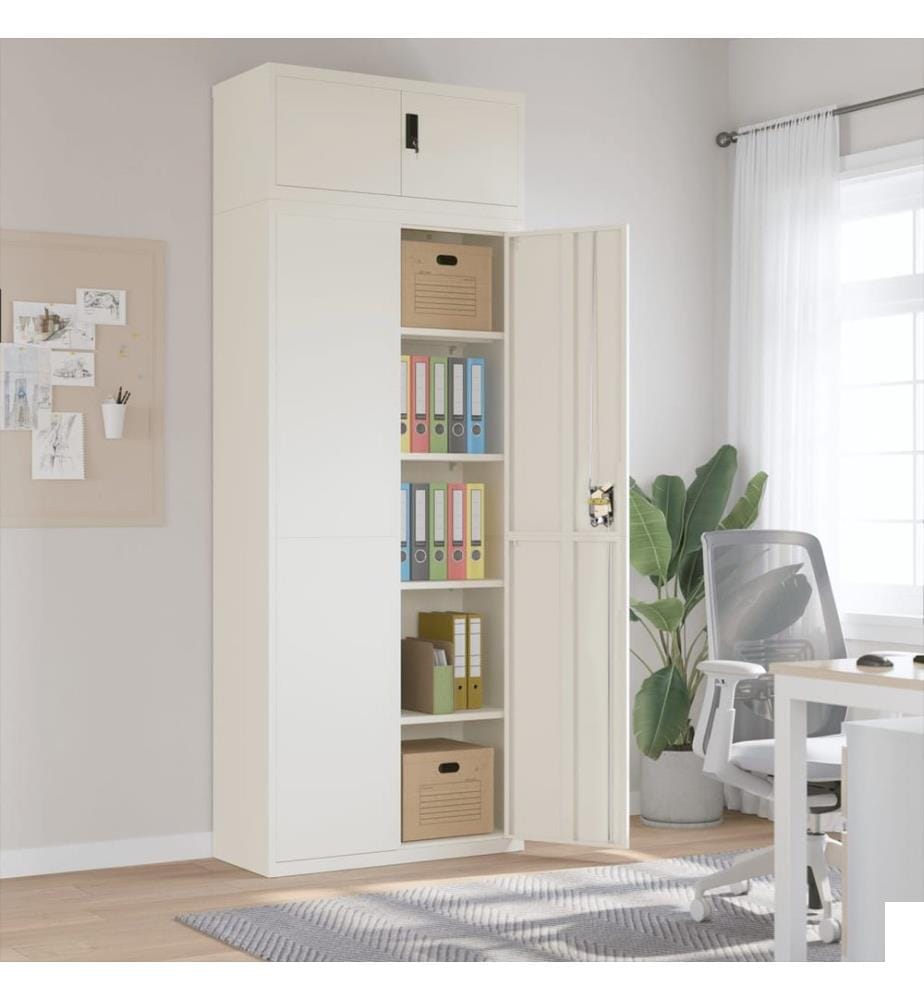 Classeur blanc 90x40x240 cm acier