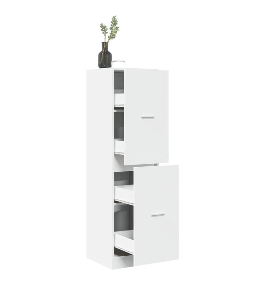 Armoire d'apothicaire blanc 40x41x144,5 cm bois d'ingénierie