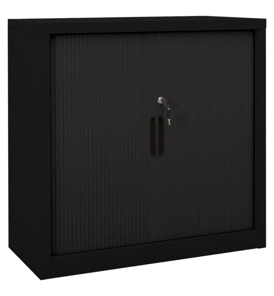 Armoire à portes coulissantes Noir 90x40x90 cm Acier
