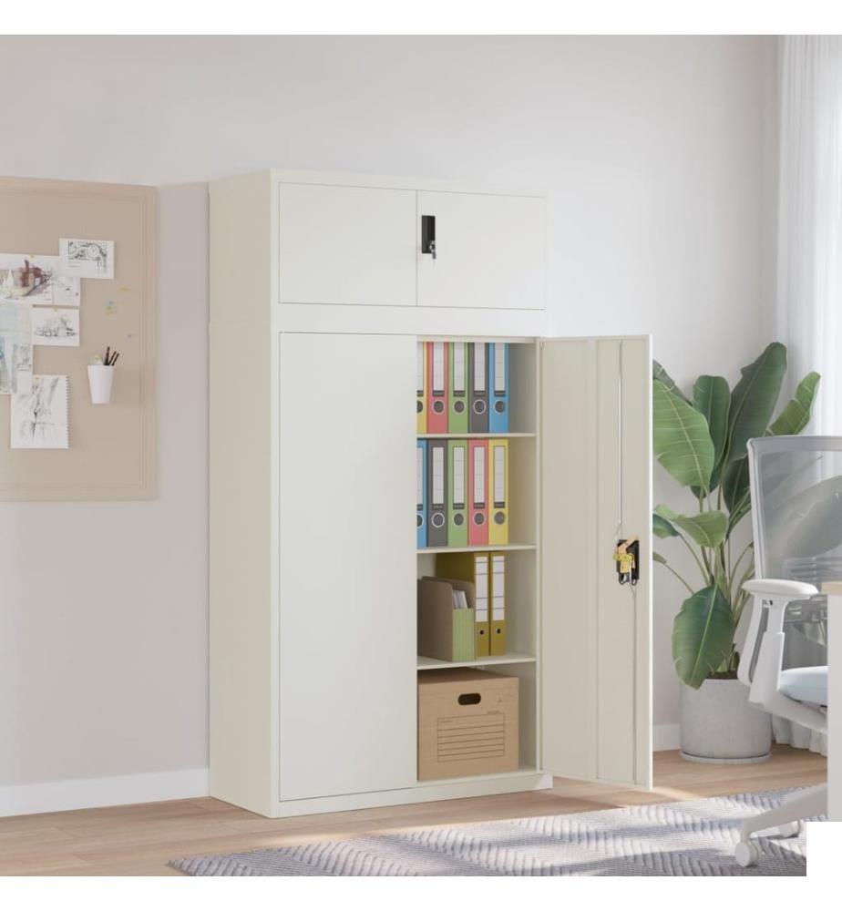 Classeur blanc 90x40x180 cm acier
