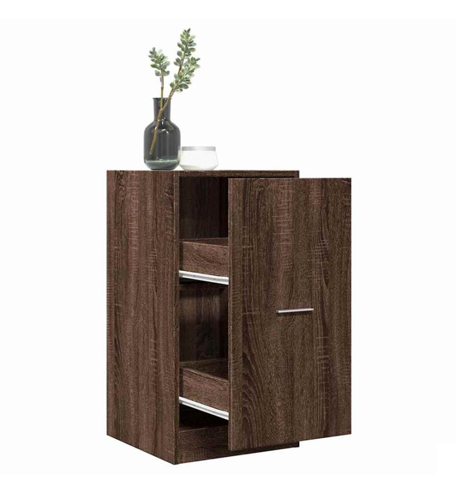 Armoire apothicaire chêne marron 40x41x77,5cm bois d'ingénierie
