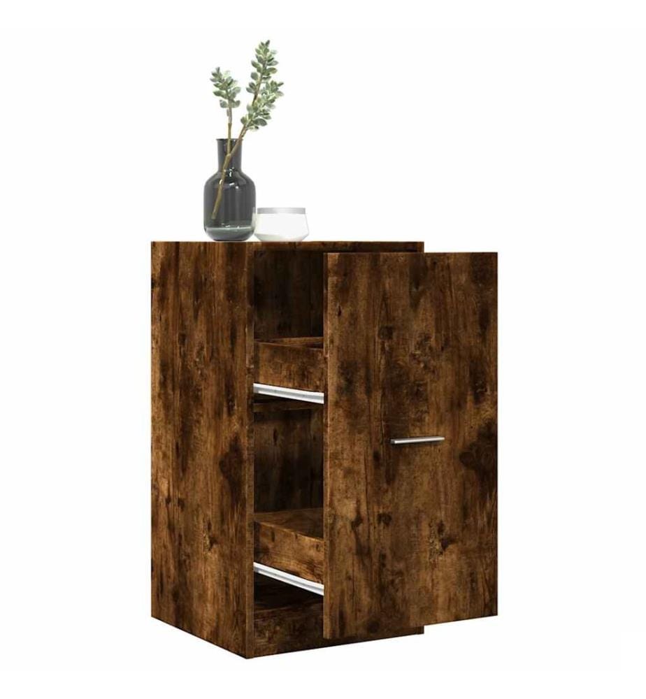 Armoire d'apothicaire chêne fumé 40x41x77,5cm bois d'ingénierie