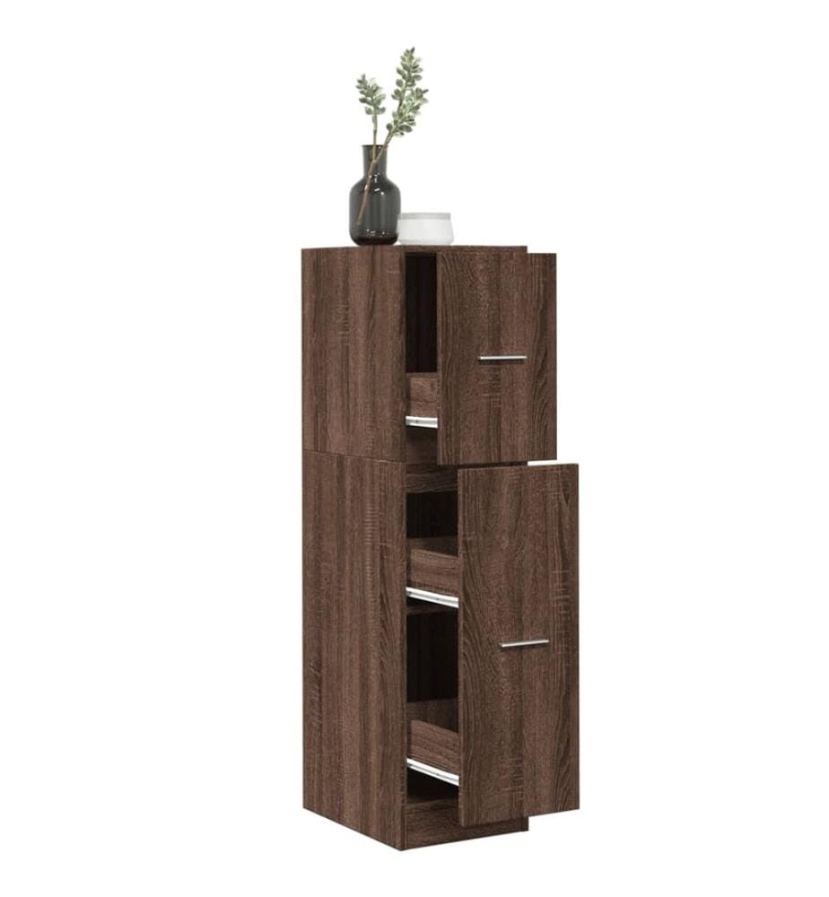 Armoire apothicaire chêne marron 30x41x118 cm bois d'ingénierie