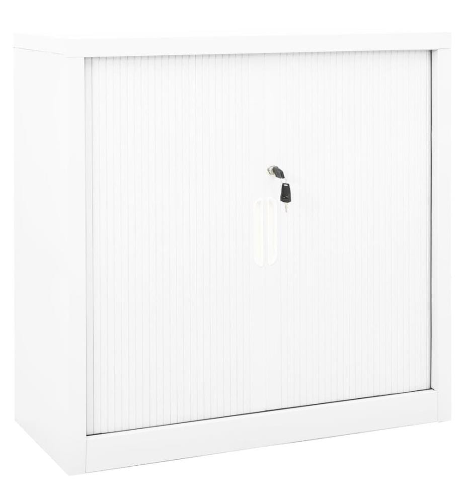 Armoire à portes coulissantes Blanc 90x40x90 cm Acier