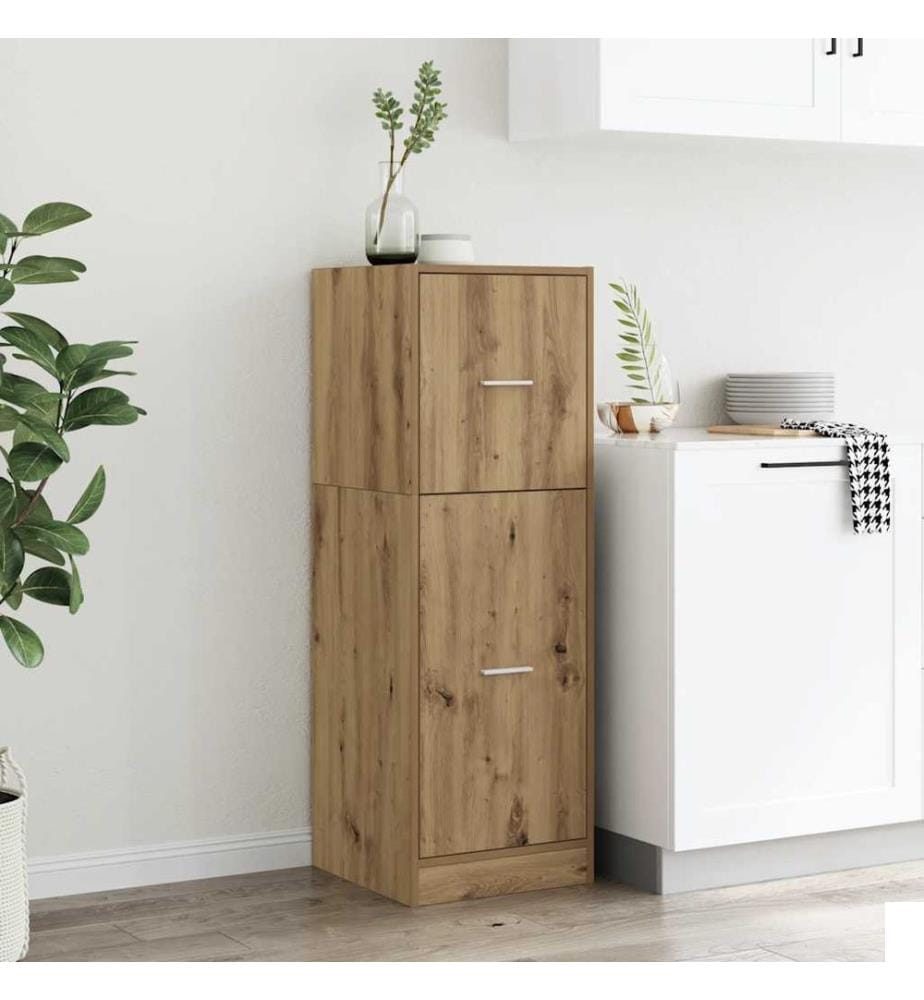 Armoire d'apothicaire chêne artisanal bois d'ingénierie