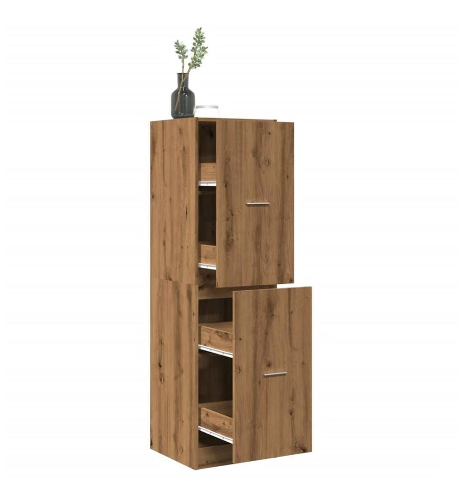 Armoire d'apothicaire chêne artisanal bois d'ingénierie