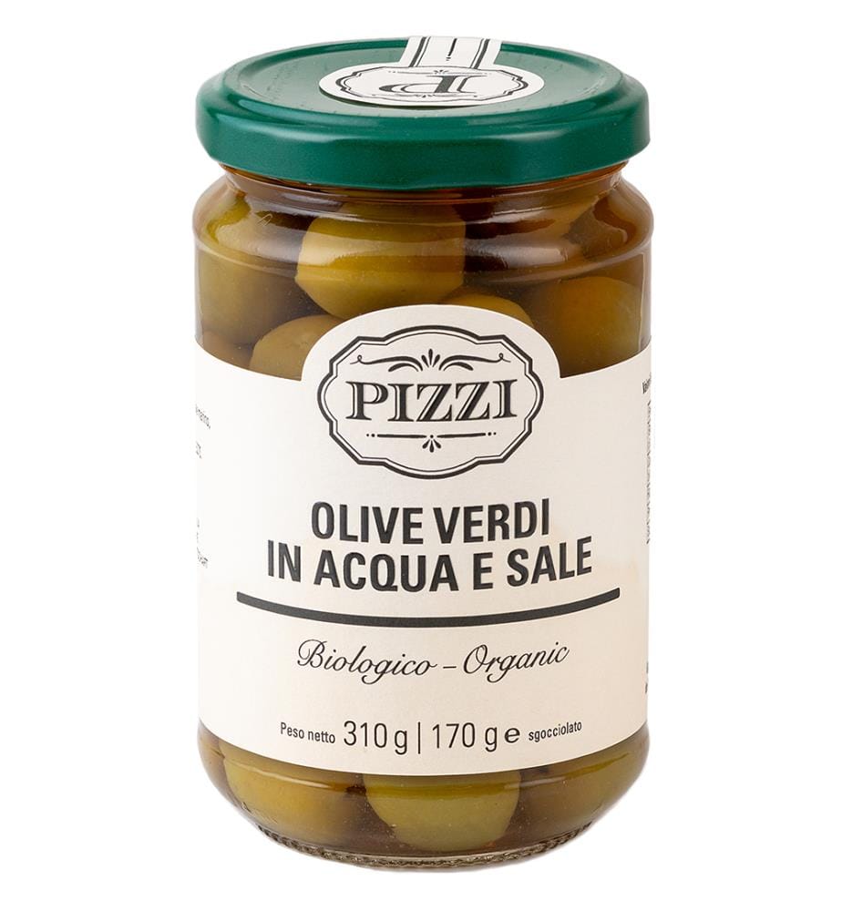 6x Olives vertes à l'eau et au sel BIO - 314 ml