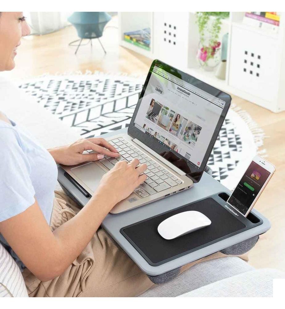 Bureau Portable d'Ordinateur avec Coussin XL Deskion