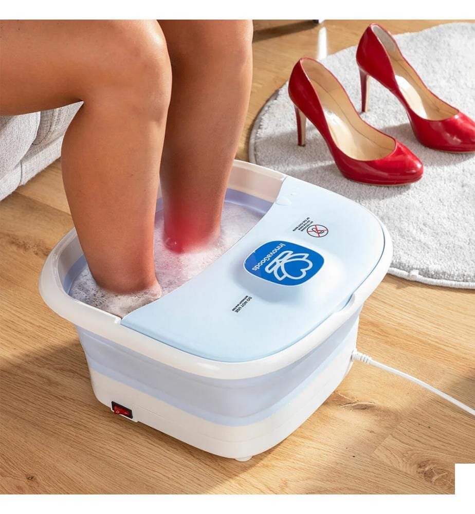 Spa pour les Pieds Pliable avec Rouleaux et Hydromassage