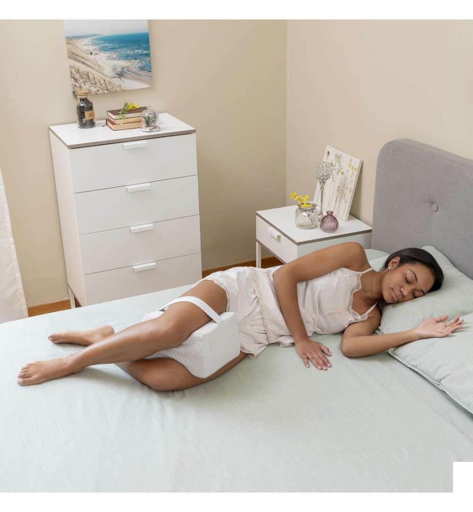 Oreiller pour les Jambes avec Sangle de Soutien Lerellow - Blanc