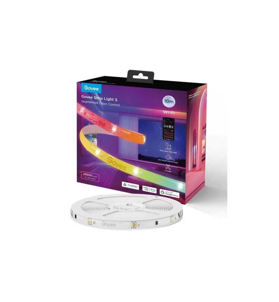 GOVEE - Bande LED Light S, Wi-Fi / Bluetooth / Matter, 10 m, RGBIC