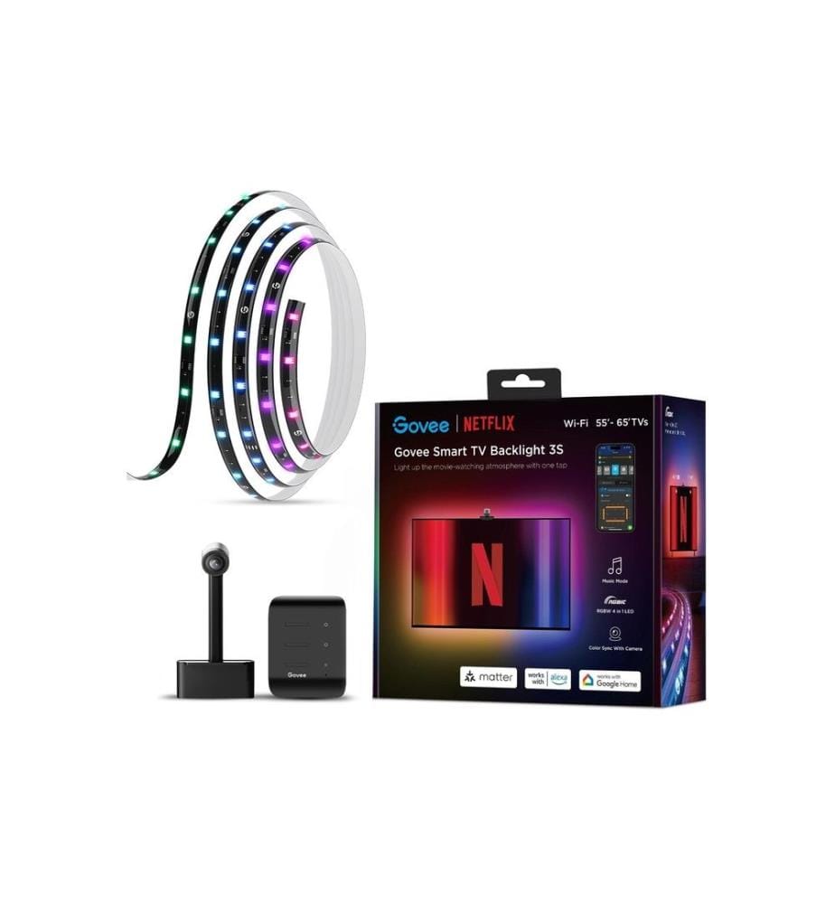 GOVEE - Envisual TV Backlight 3S version Netflix, RGBICW, 55-65