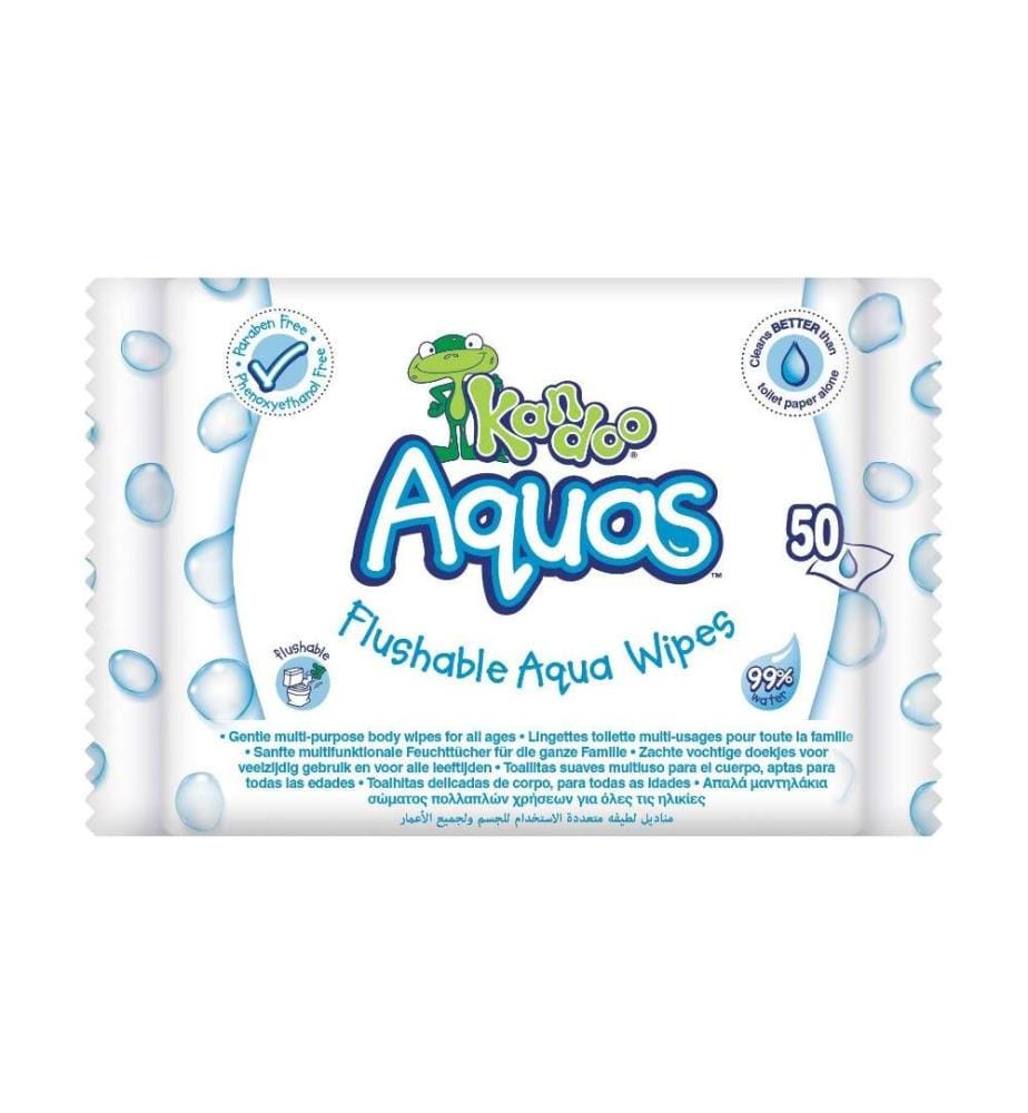 KANDOO - Lingettes humides Aquas Paquet unique