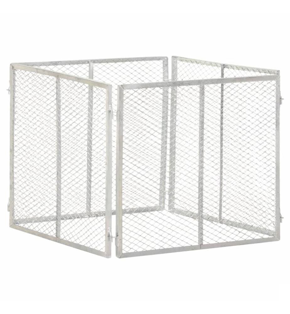 Composteur de jardin 85x85x70 cm Fer galvanisé