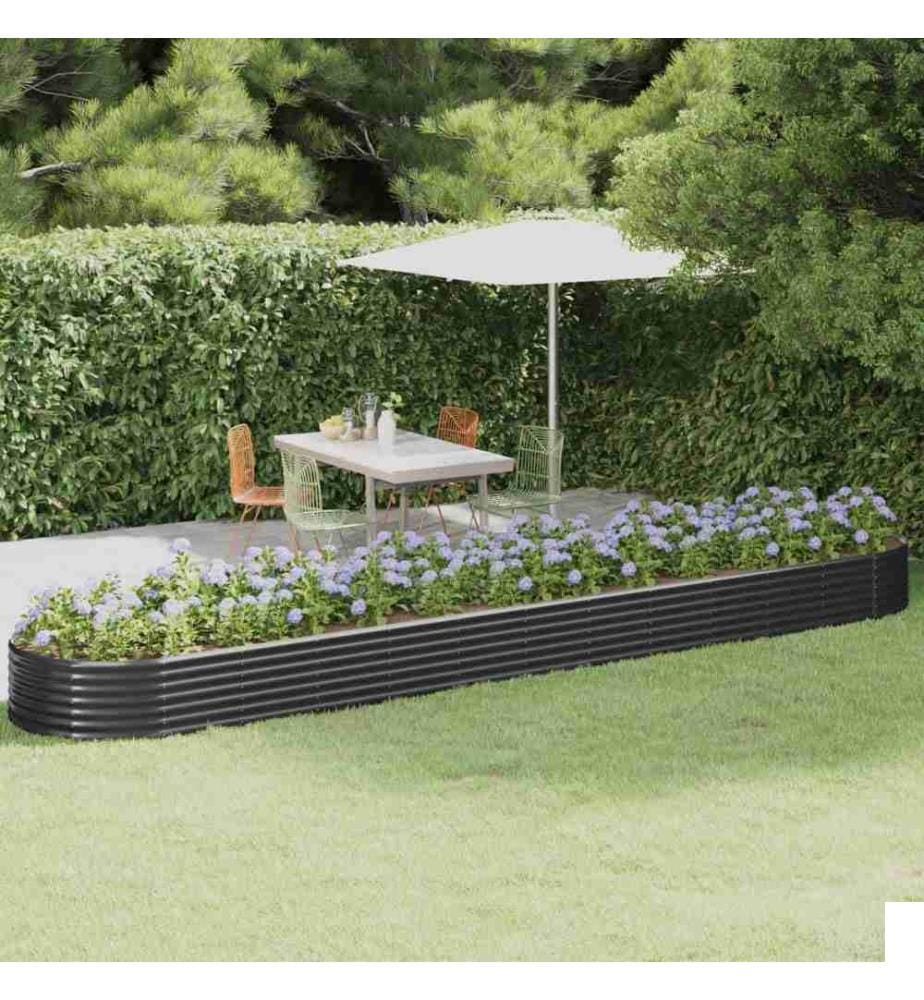 Lit surélevé de jardin Acier enduit de poudre Anthracite