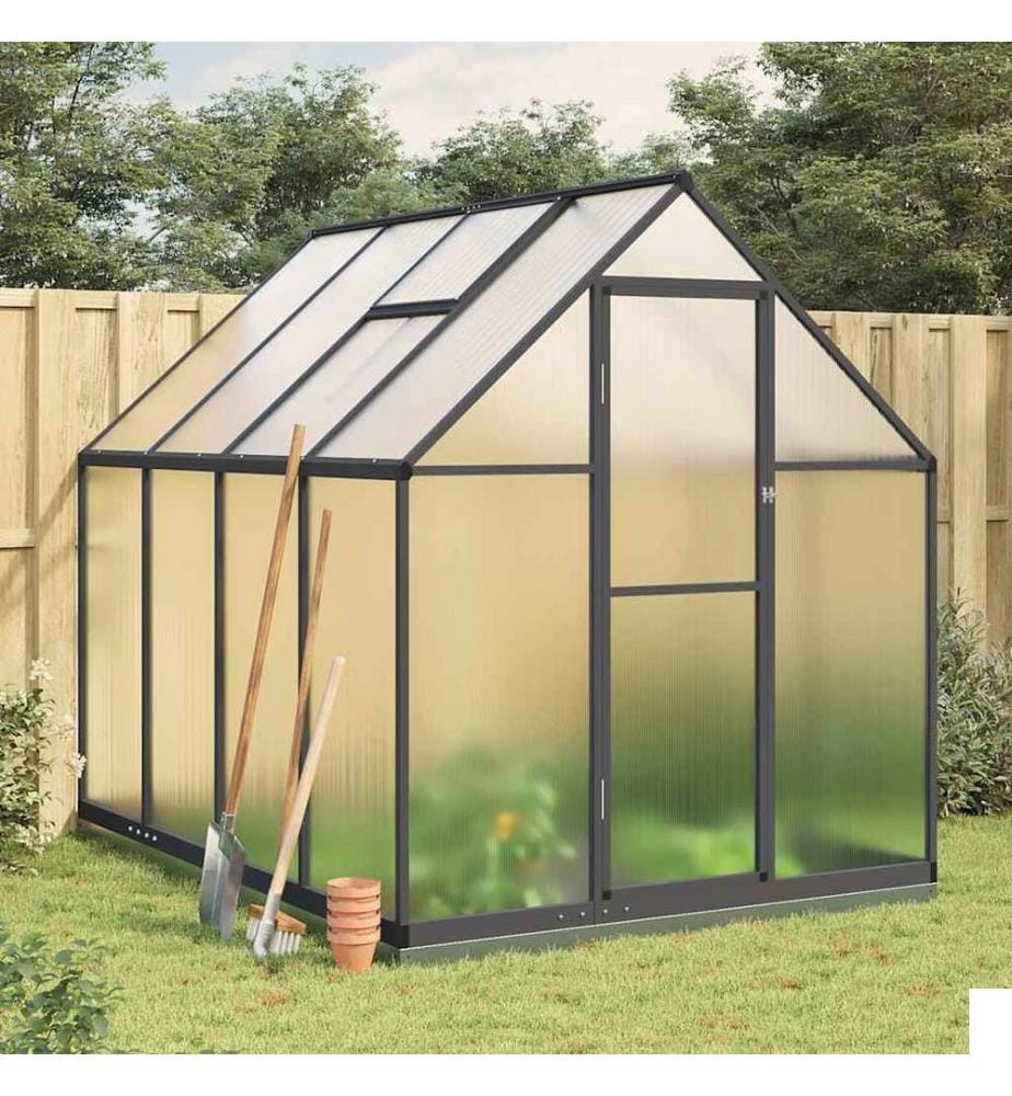 Serre avec cadre de base anthracite 224x169x202 cm aluminium