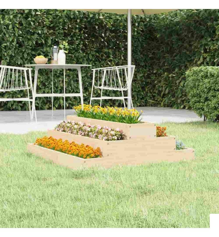 Jardinière 80x80x27 cm Bois massif de pin