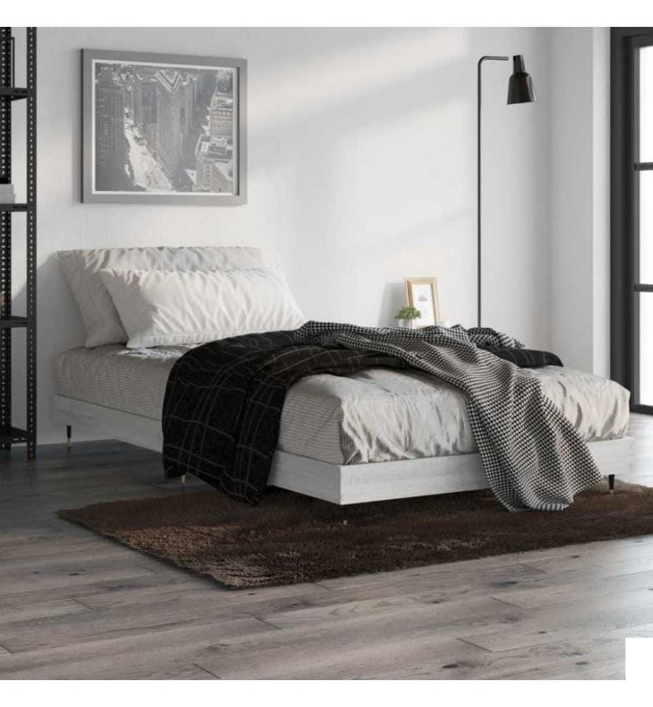 Cadre de lit sonoma gris 90x190 cm bois d'ingénierie
