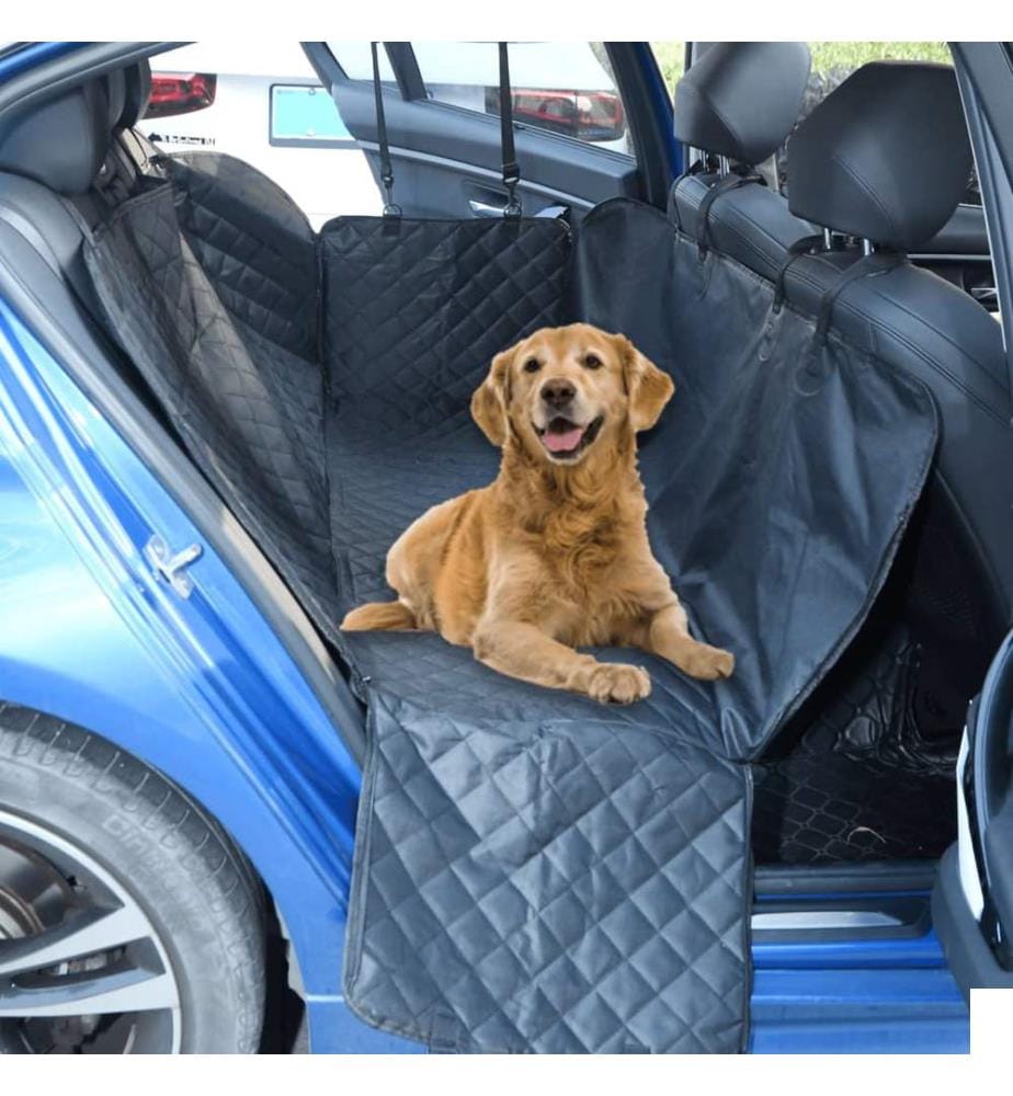 Housse de siège de voiture pour chien noir 137x46x50 cm