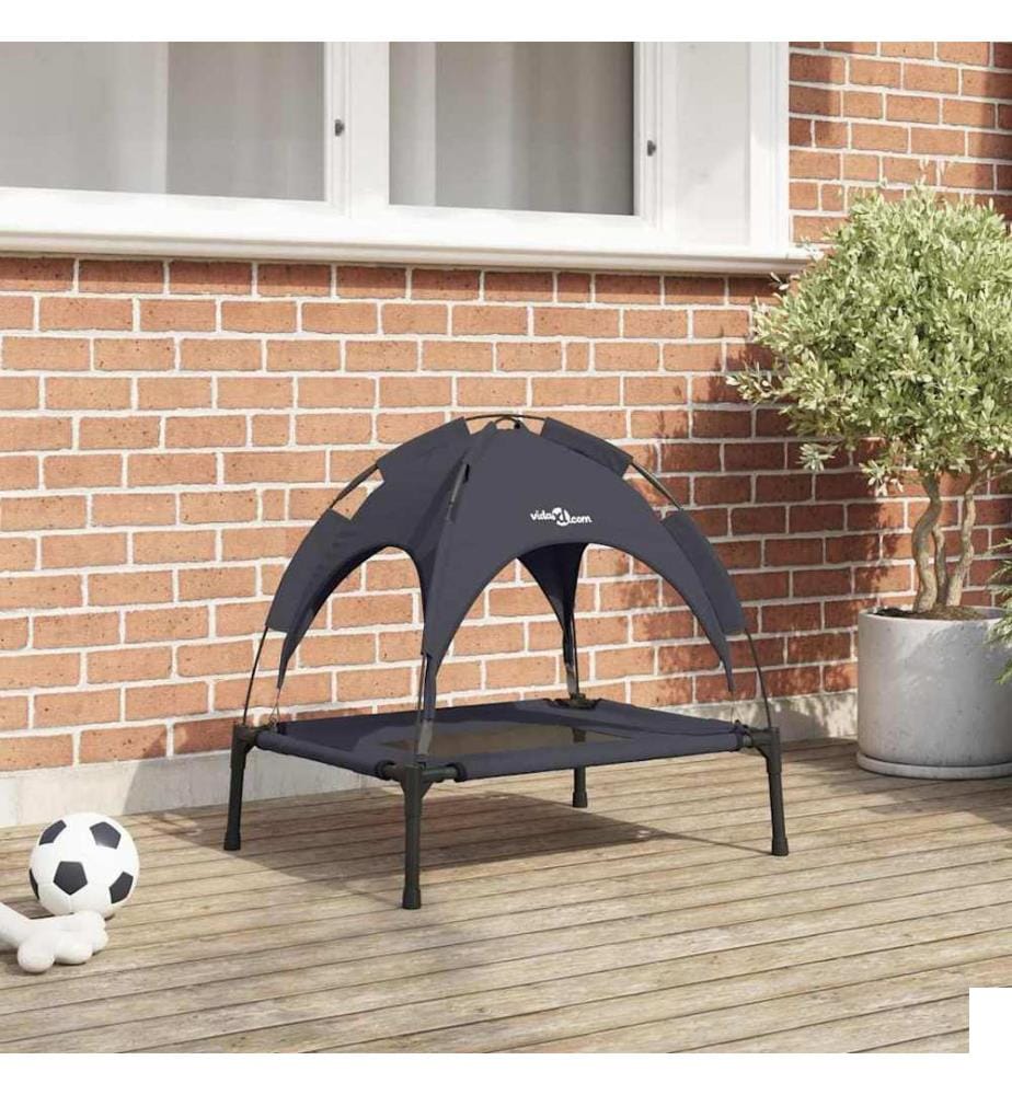 Lit pour Chien Noir 62 x 48 x 61 cm Acier