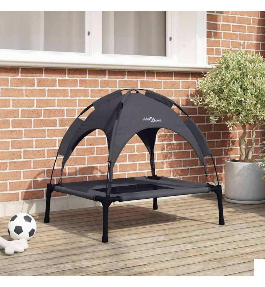 Lit pour Chien Noir 76 x 62 x 70,5 cm Acier